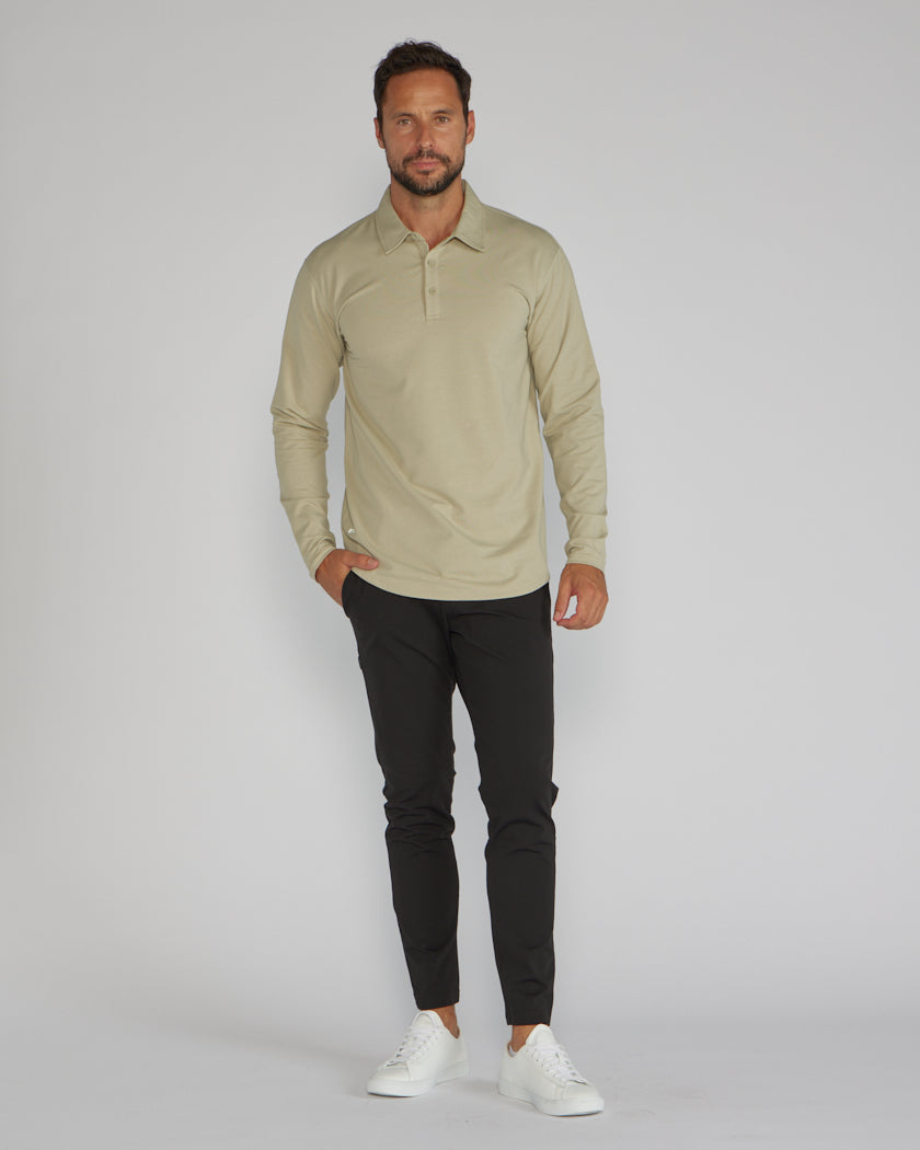 Drop-Cut Long Sleeve: LUX Polo Custom 3-pack
