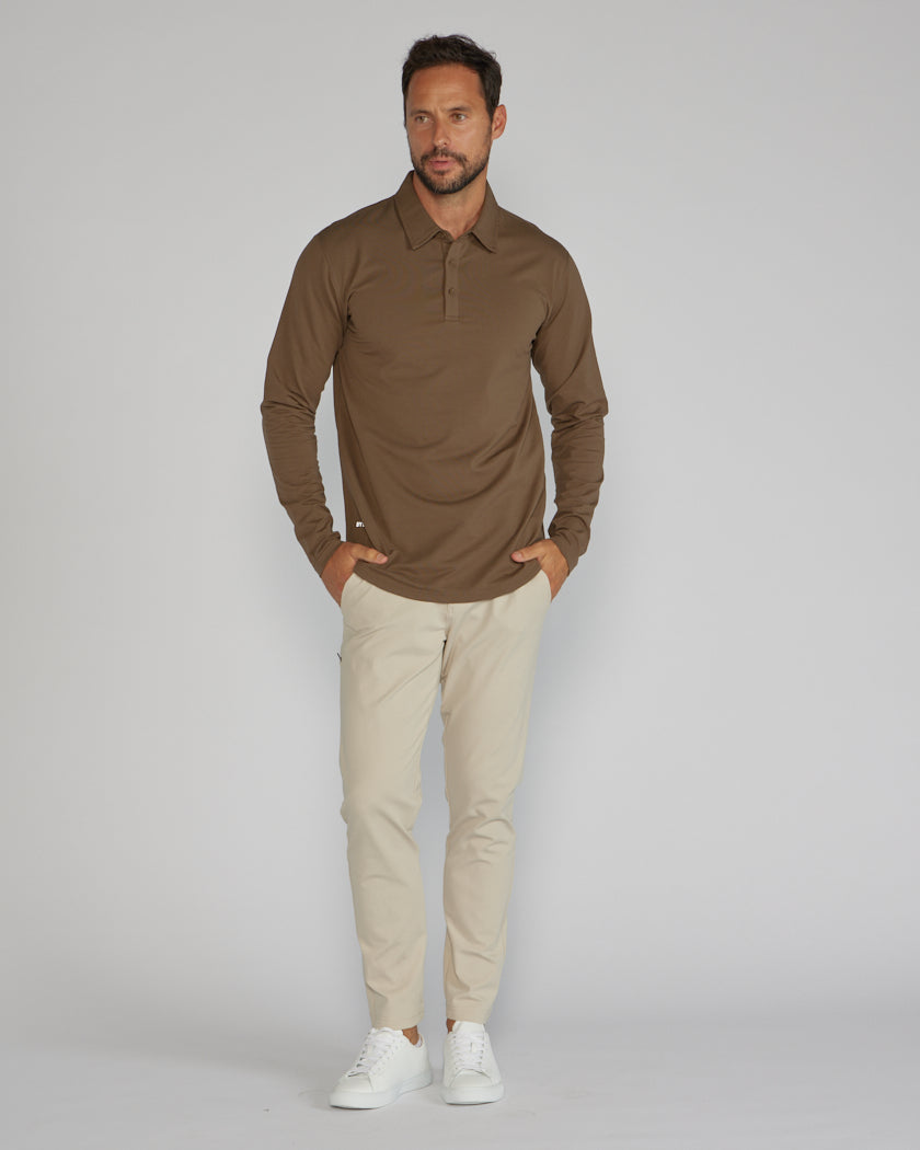 Drop-Cut Long Sleeve: LUX Polo Custom 3-pack