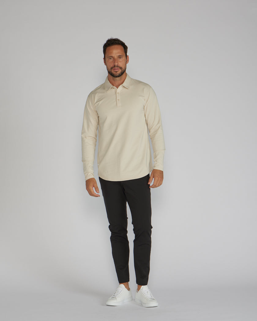 Drop-Cut Long Sleeve: LUX Polo Custom 3-pack