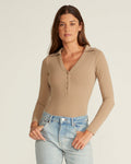 Rib Collar Long Sleeve Bodysuit