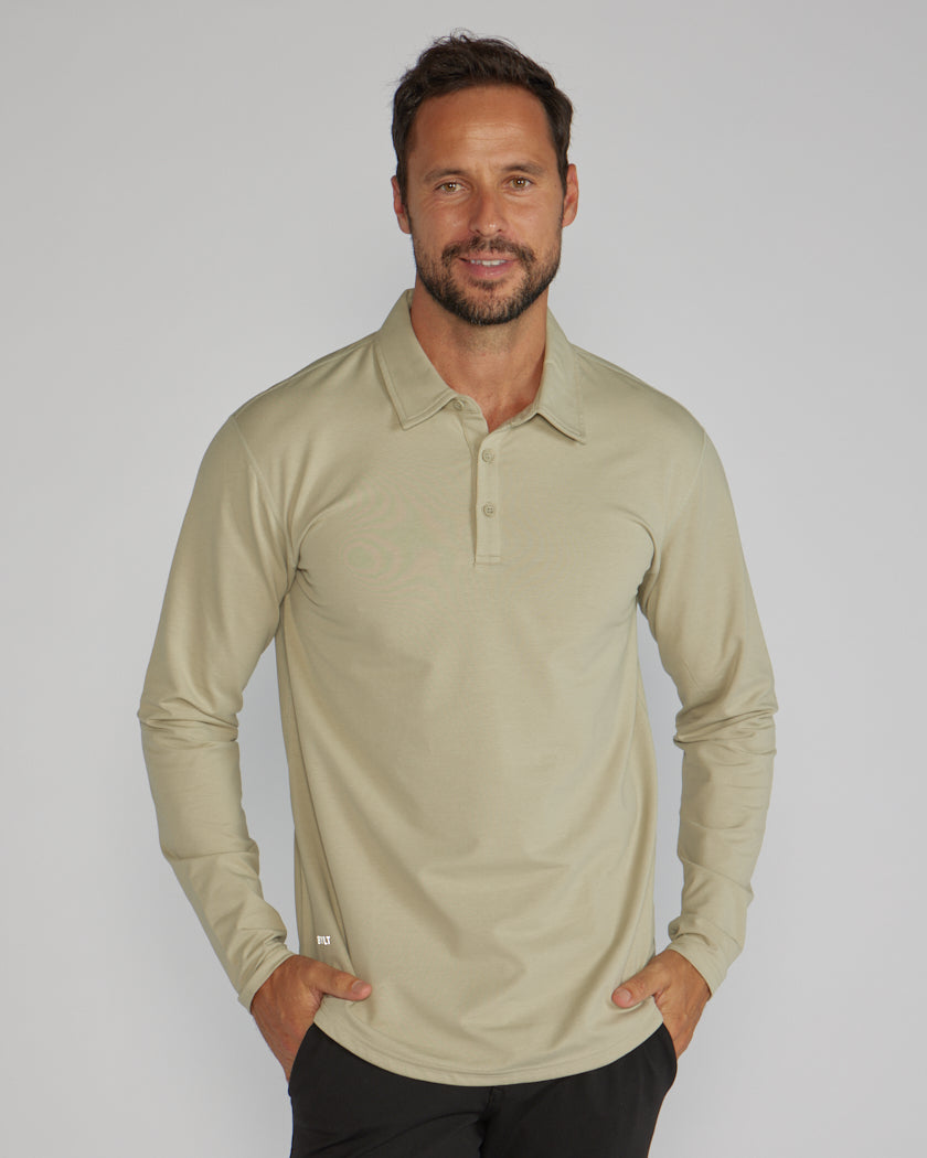 Drop-Cut Long Sleeve: LUX Polo Custom 3-pack
