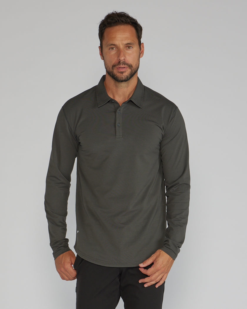 Drop-Cut Long Sleeve: LUX Polo Custom 3-pack