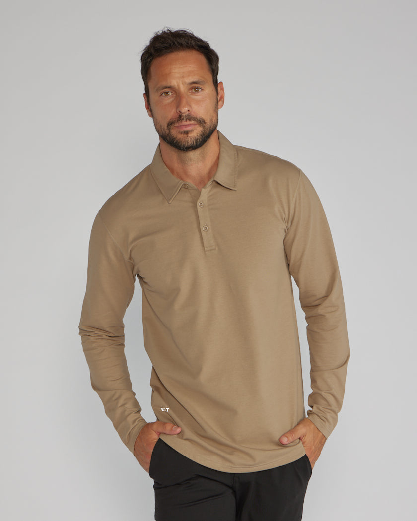Drop-Cut Long Sleeve: LUX Polo Custom 3-pack