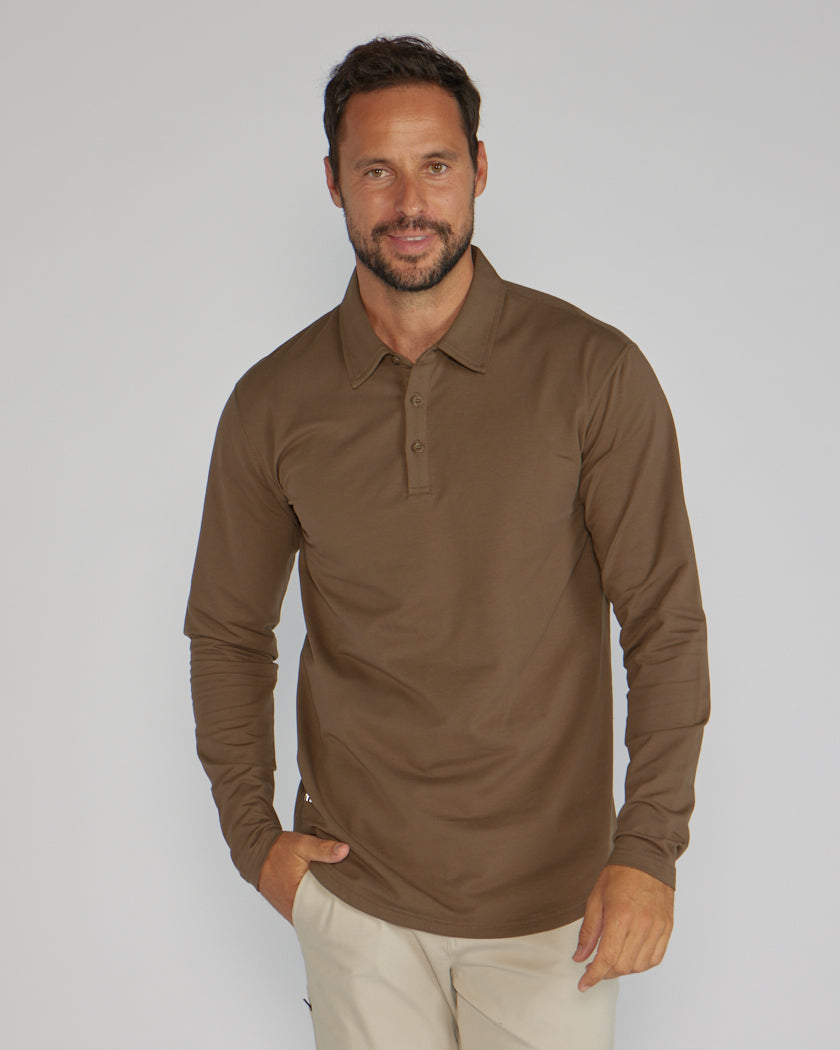 Drop-Cut Long Sleeve: LUX Polo Custom 3-pack