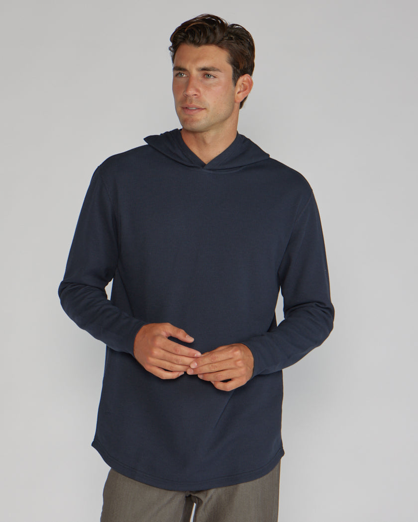 Thermal Hooded Drop-Cut Long Sleeve - Custom 3 Pack
