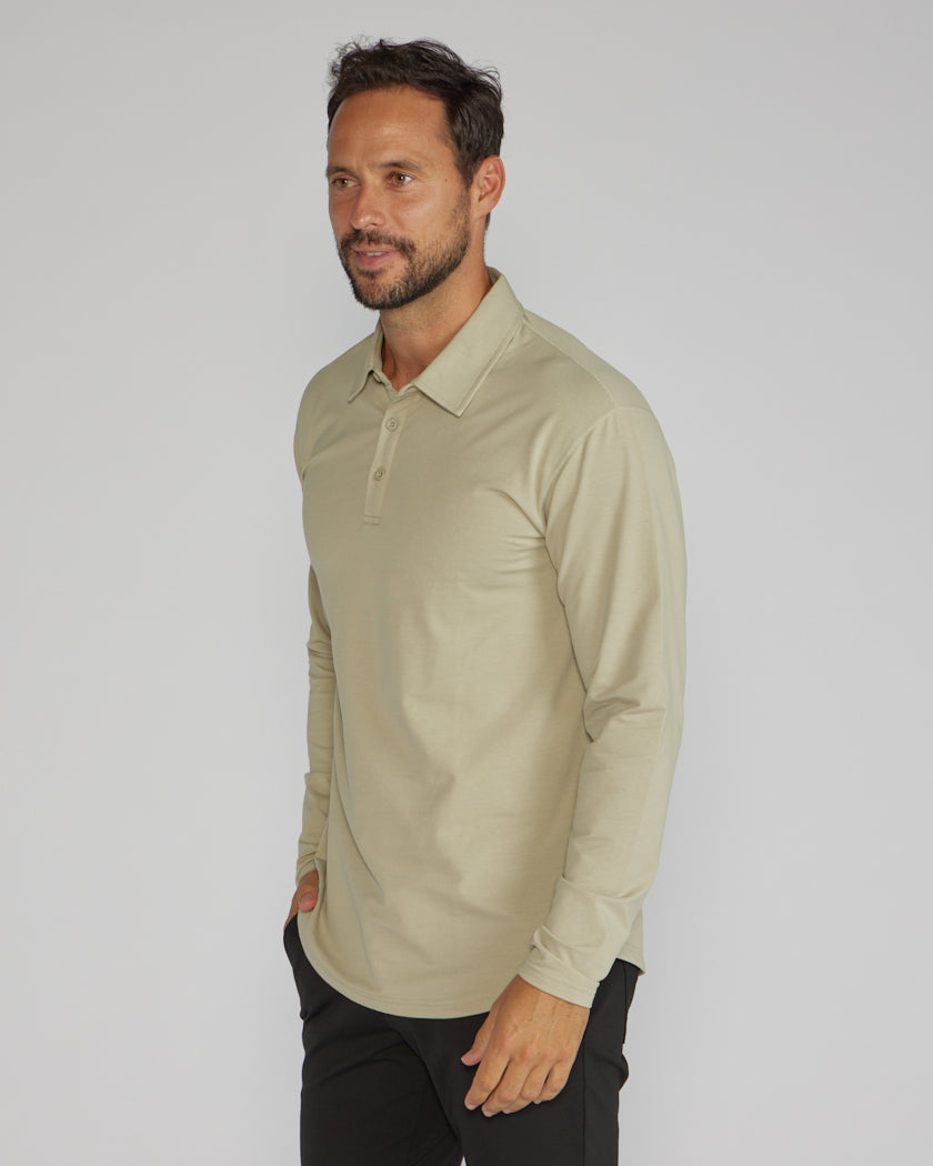 Drop-Cut Long Sleeve: LUX Polo Custom 3-pack