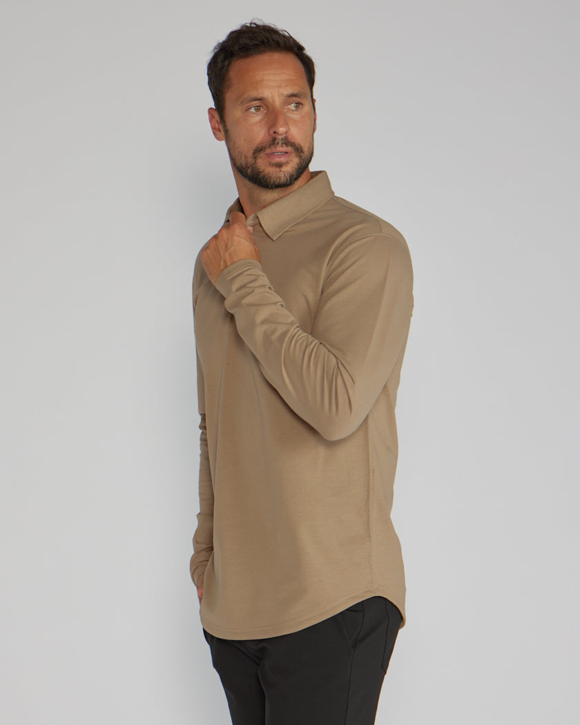 Drop-Cut Long Sleeve: LUX Polo Custom 3-pack