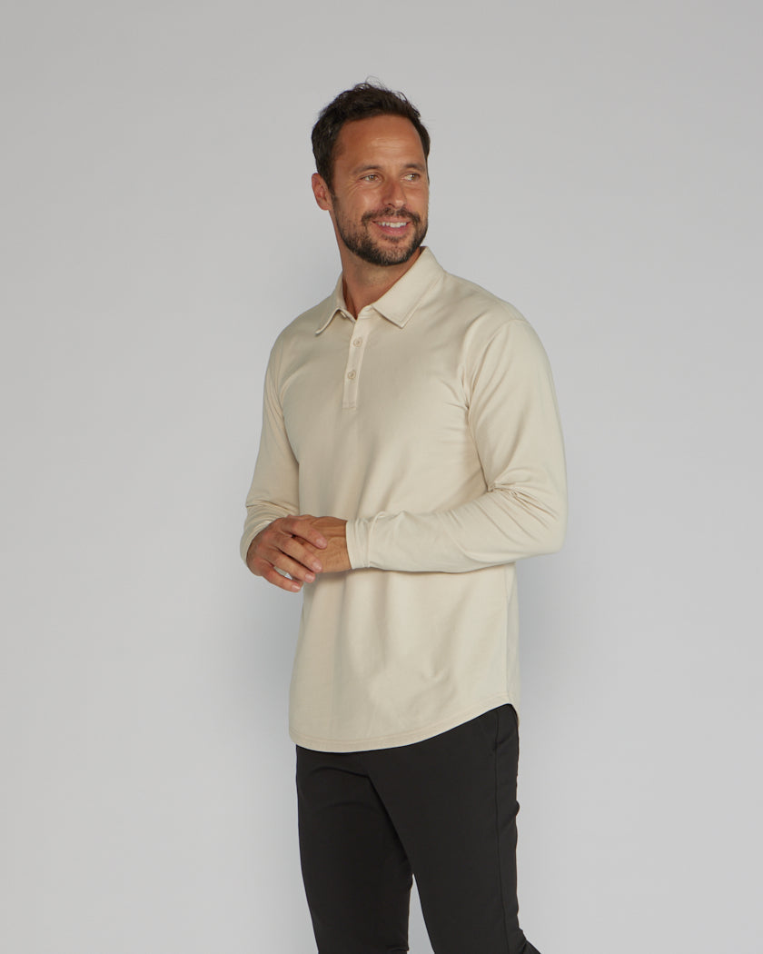 Drop-Cut Long Sleeve: LUX Polo Custom 3-pack