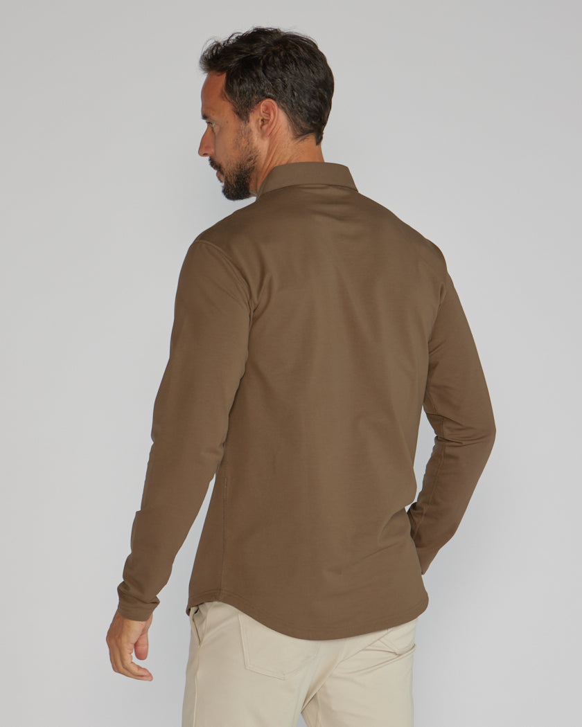 Drop-Cut Long Sleeve: LUX Polo Custom 3-pack