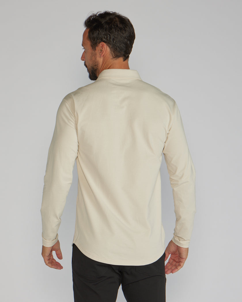 Drop-Cut Long Sleeve: LUX Polo Custom 3-pack