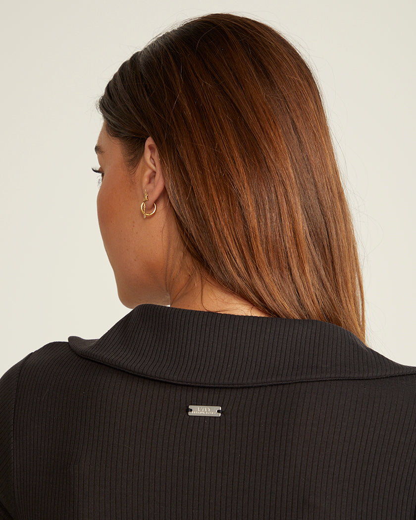 Rib Collar Long Sleeve Bodysuit