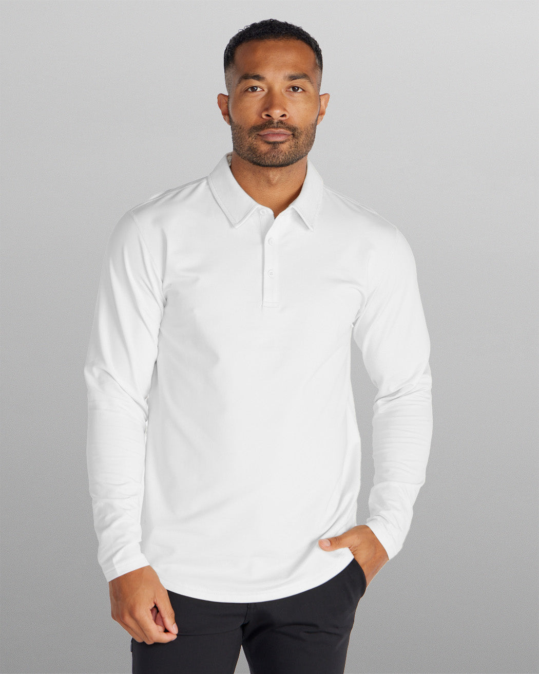 Drop-Cut Long Sleeve: LUX Polo Custom 3-pack