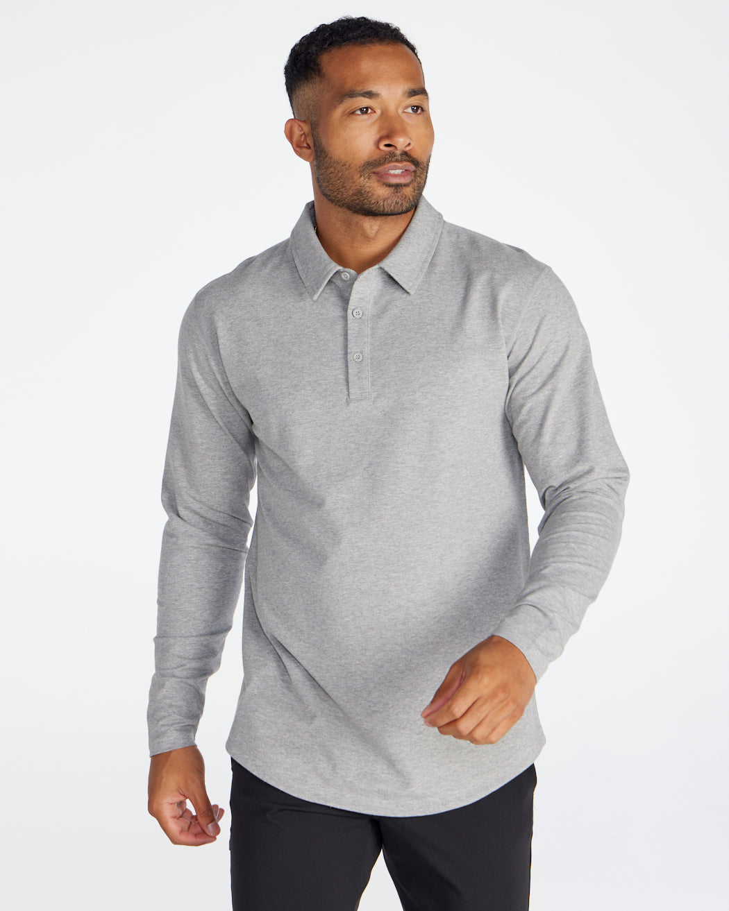 Drop-Cut Long Sleeve: LUX Polo Custom 3-pack