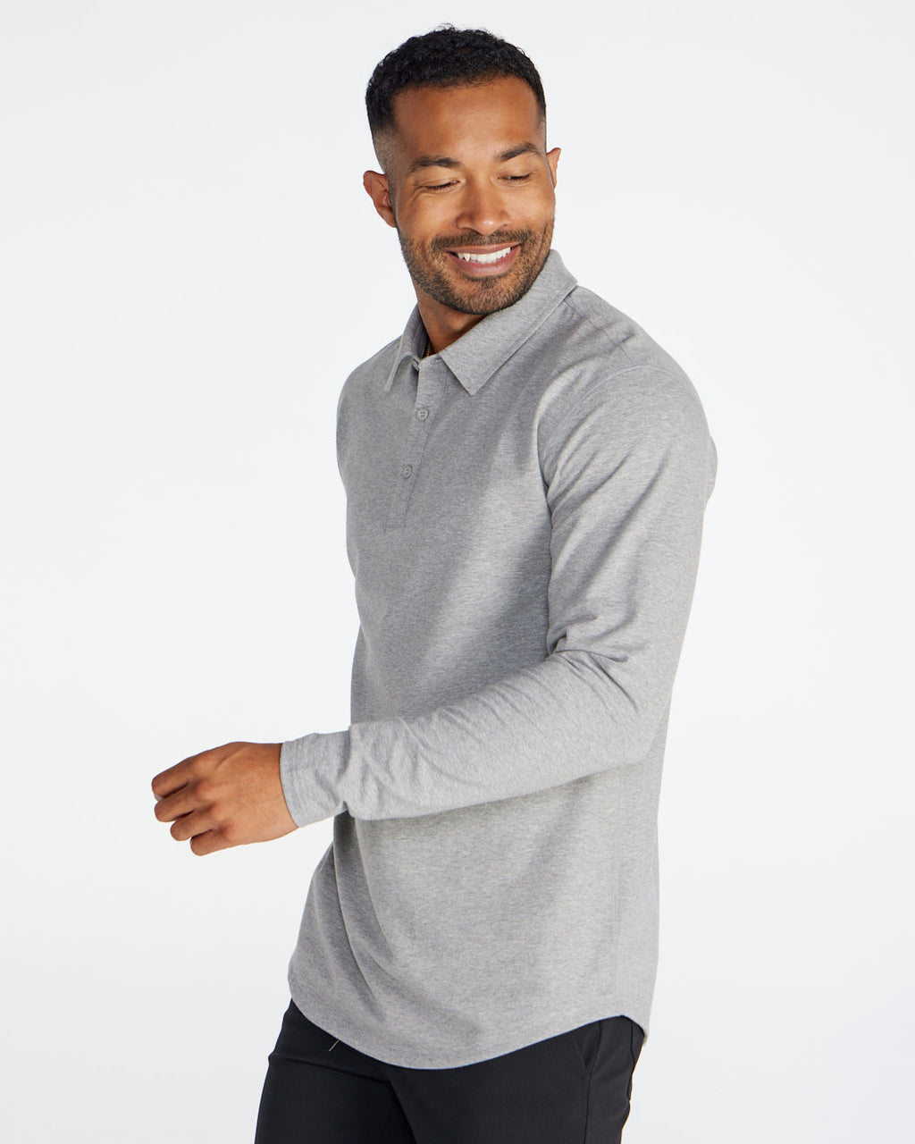 Drop-Cut Long Sleeve: LUX Polo Custom 3-pack