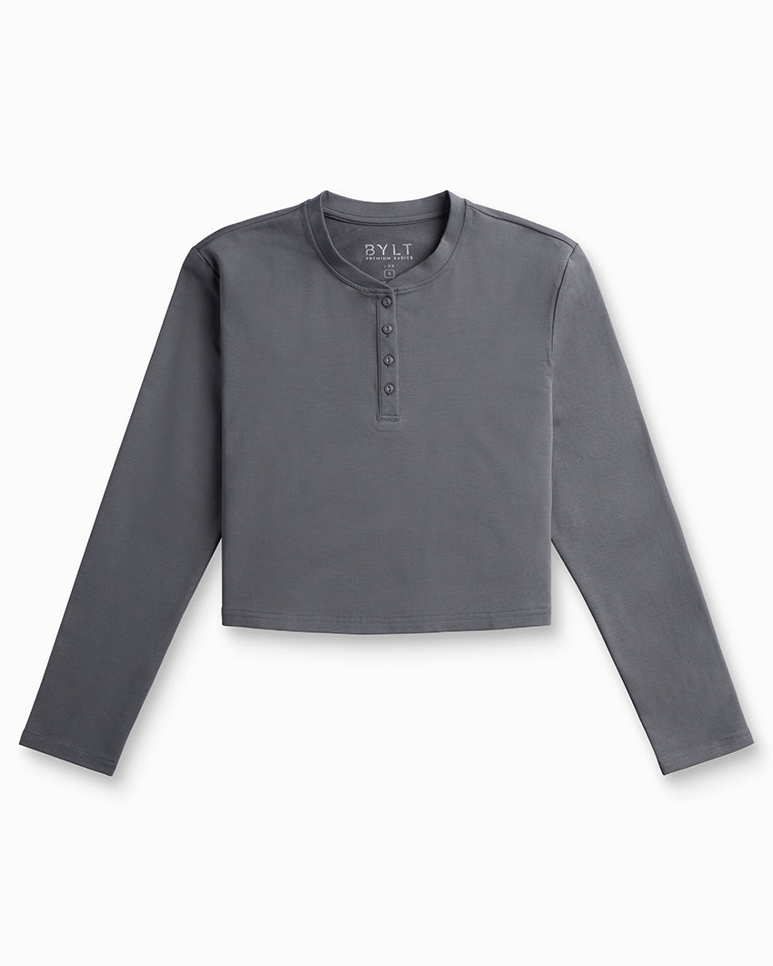 LUX Relaxed Henley Long Sleeve