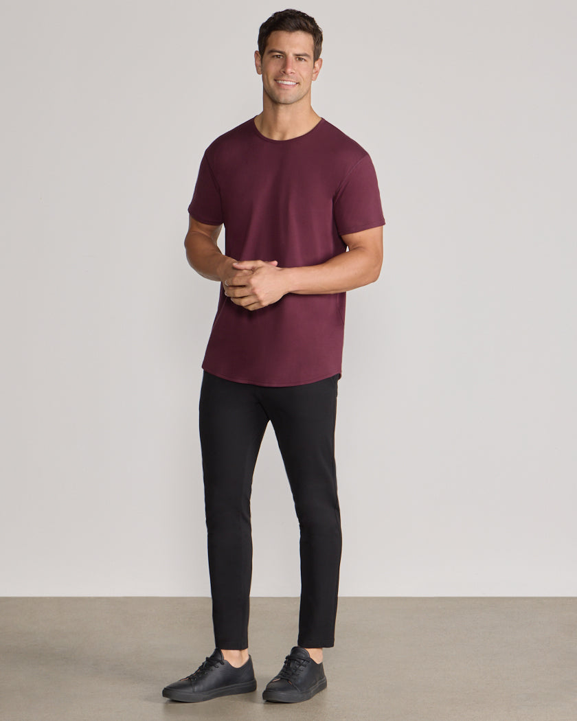 Cotton Short Sleeve Drop-Cut