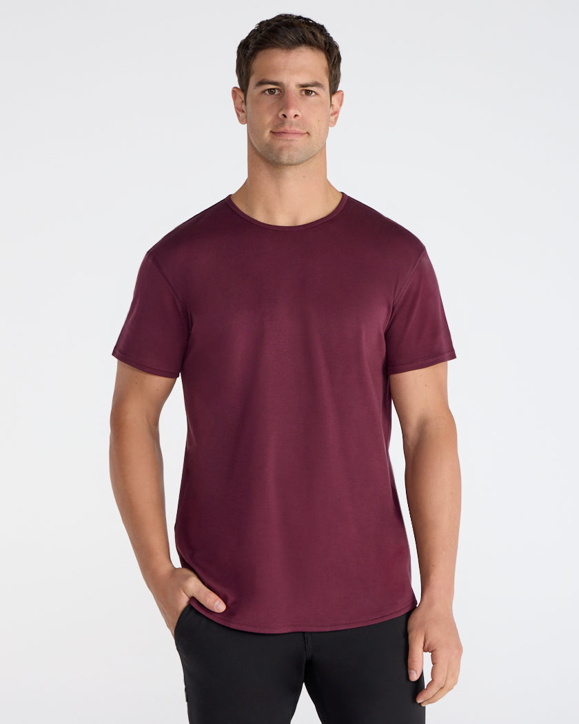 Cotton Short Sleeve Drop-Cut