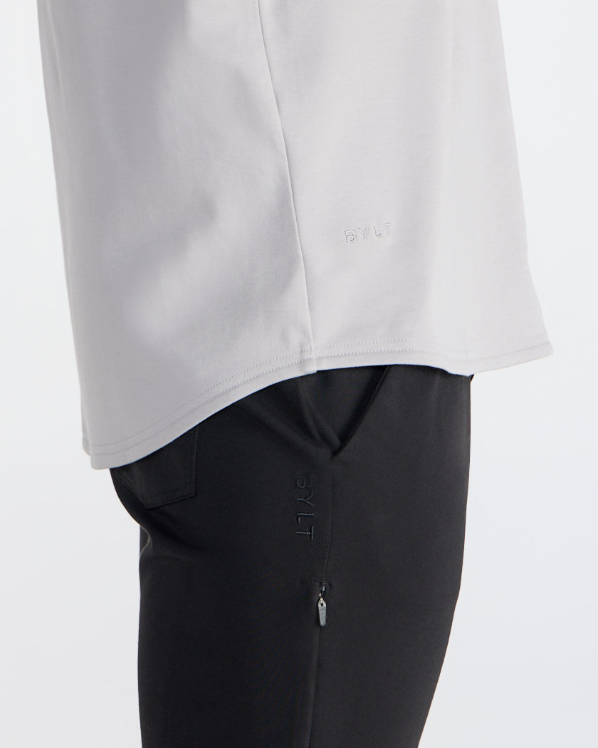 Cotton Short Sleeve Drop-Cut