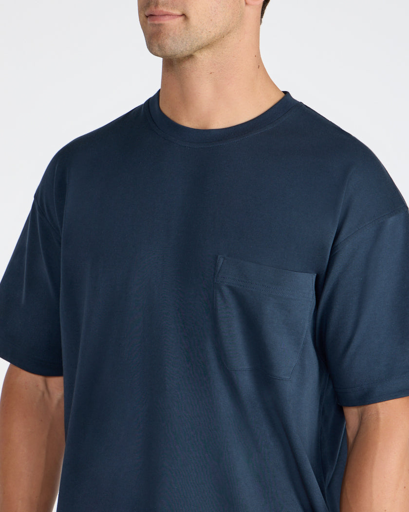 Cotton Short Sleeve Relaxed Pocket Tee