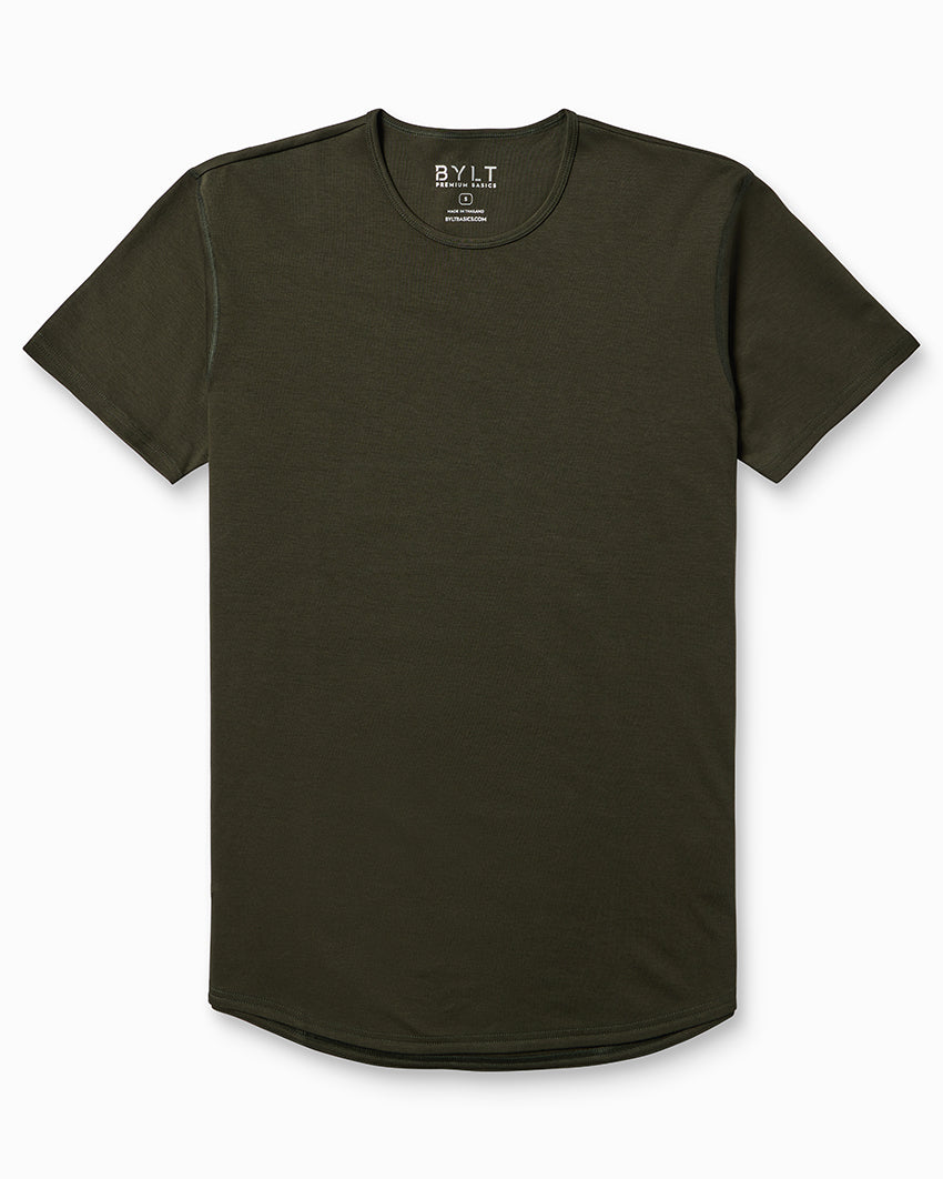Cotton Short Sleeve Drop-Cut