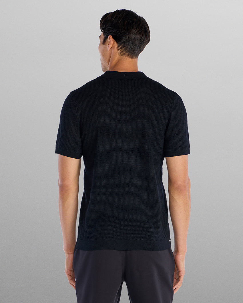 Textured Knit Polo