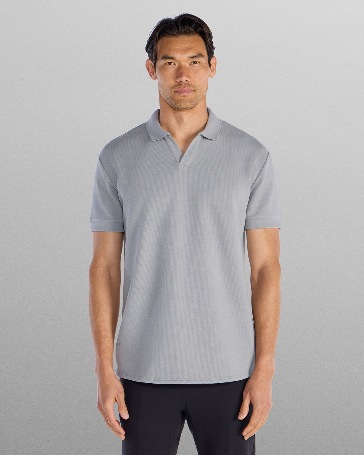Micro Rib Open V Polo