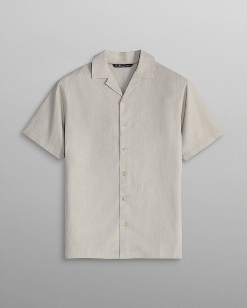 Back to Basics Linen Camp Collar Button Down