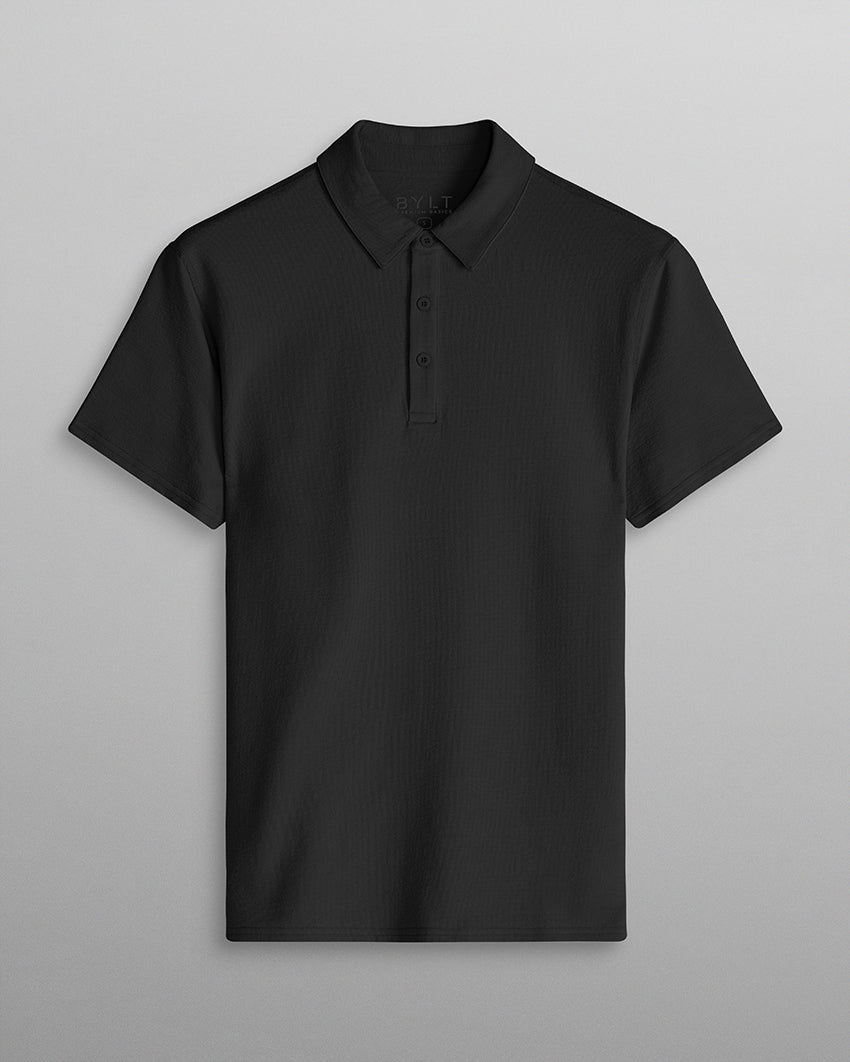 Slub Split Hem Polo
