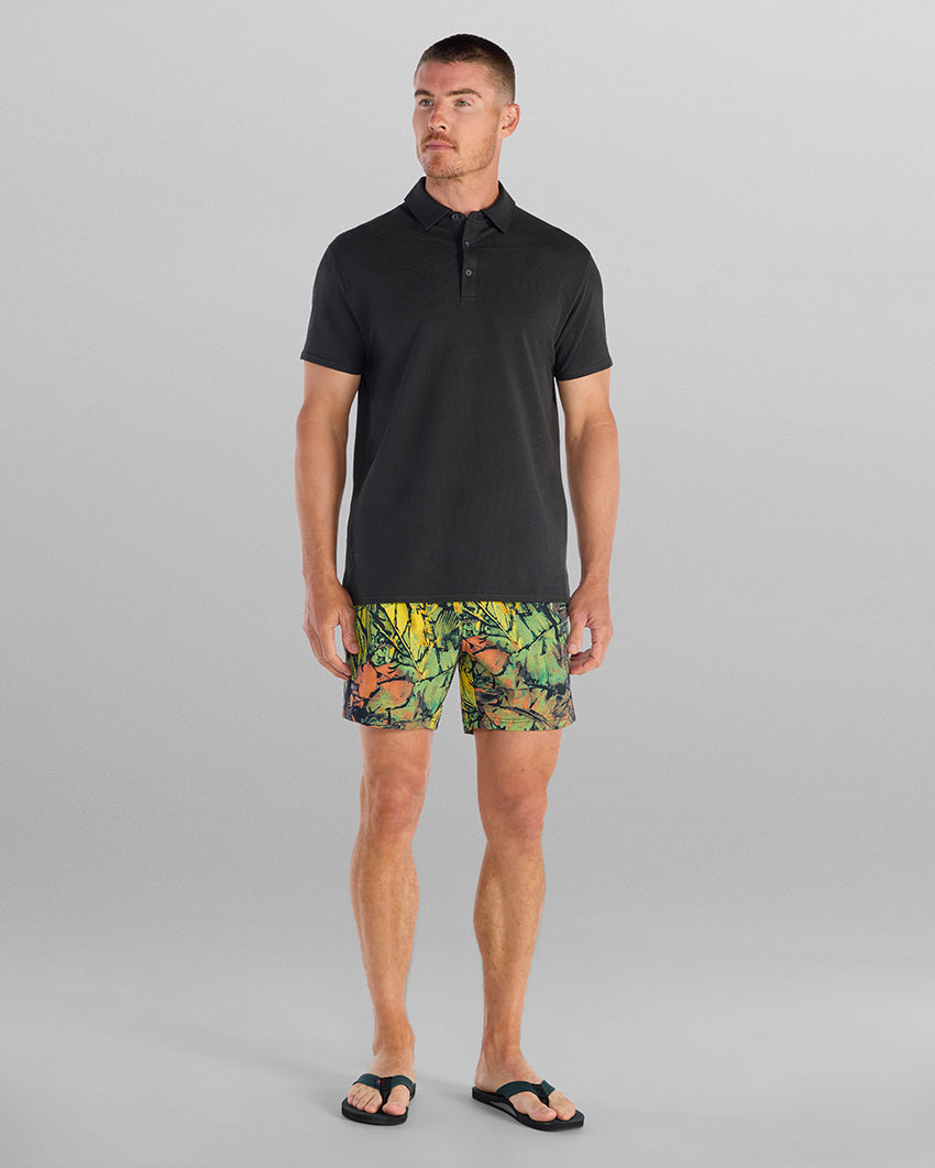 Slub Split Hem Polo