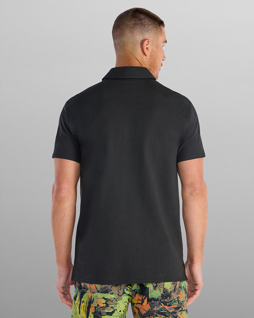 Slub Split Hem Polo