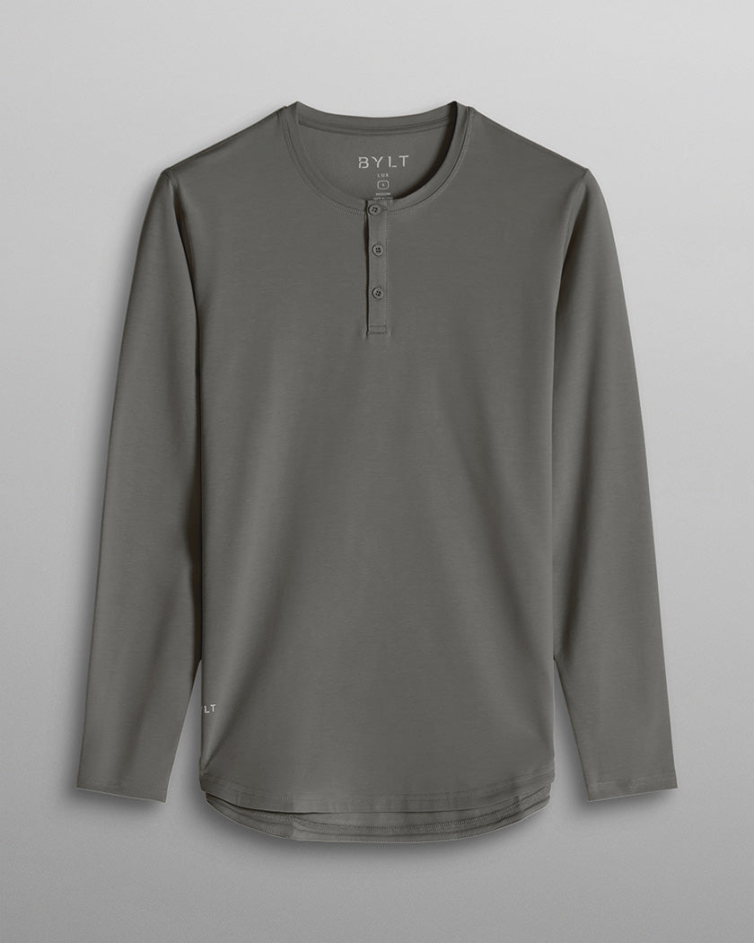 Henley Drop-Cut Long Sleeve: LUX - Custom 3 Pack
