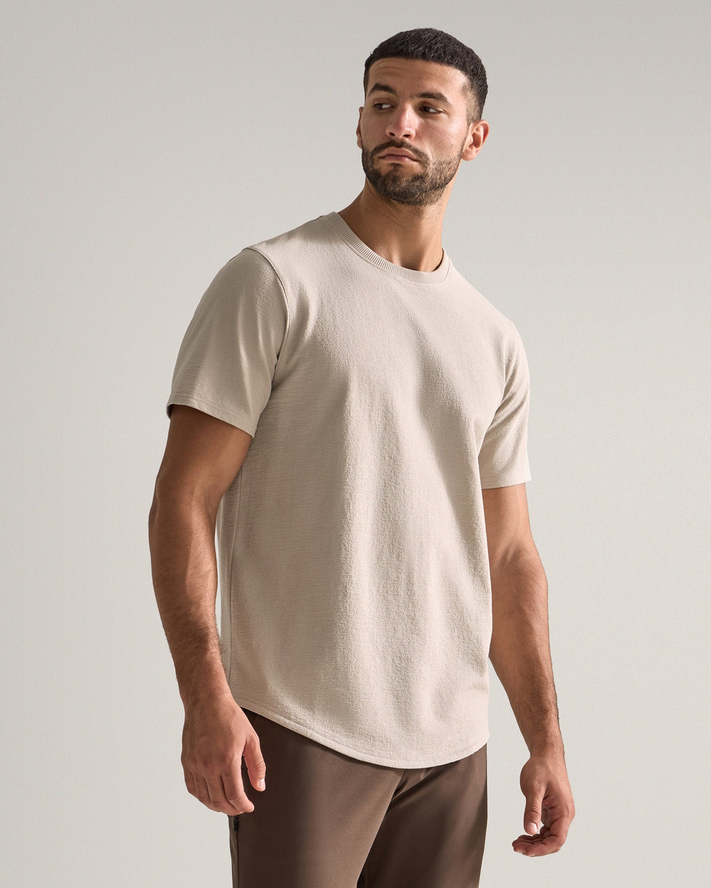 Slub Short Sleeve Drop-Cut