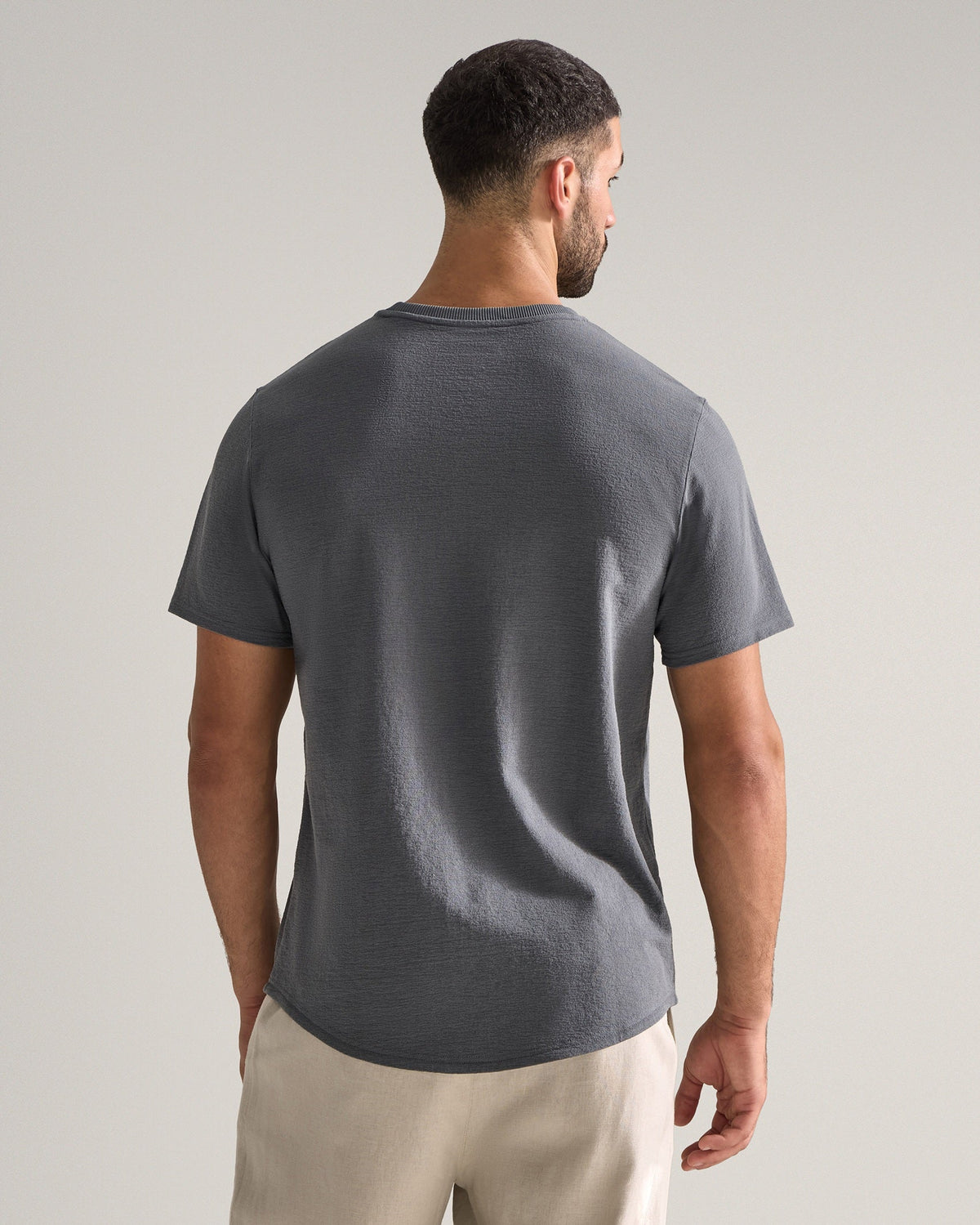 Slub Short Sleeve Drop-Cut