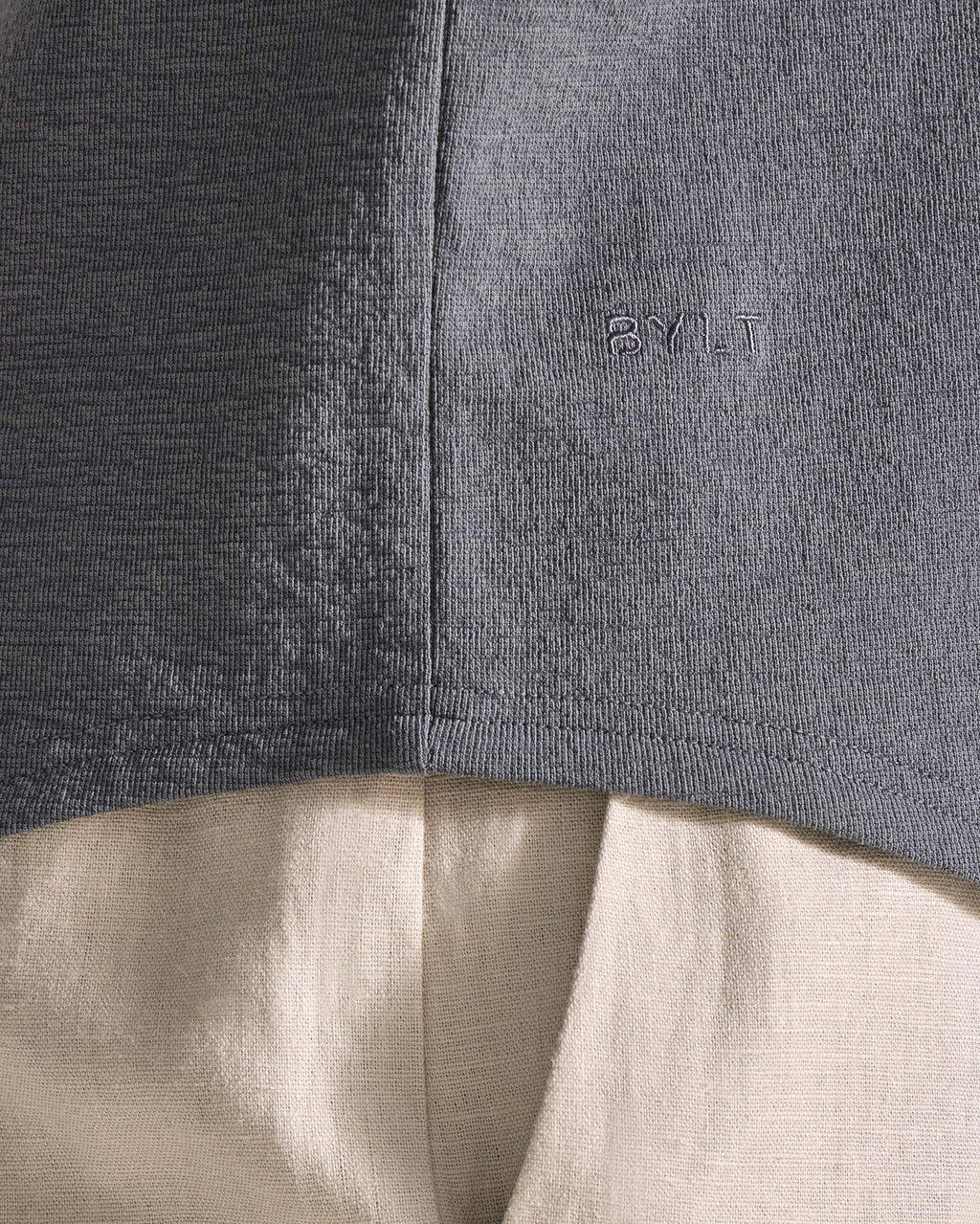 Slub Short Sleeve Drop-Cut