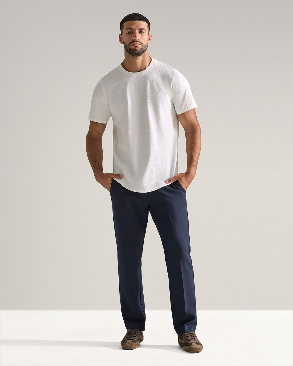 Slub Short Sleeve Drop-Cut