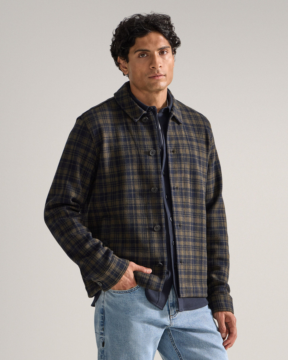 Executive Stretch Knit Classic Fit Overshirt