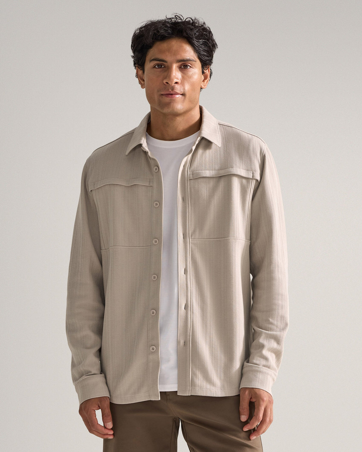 Framework Textured Knit Overshirt
