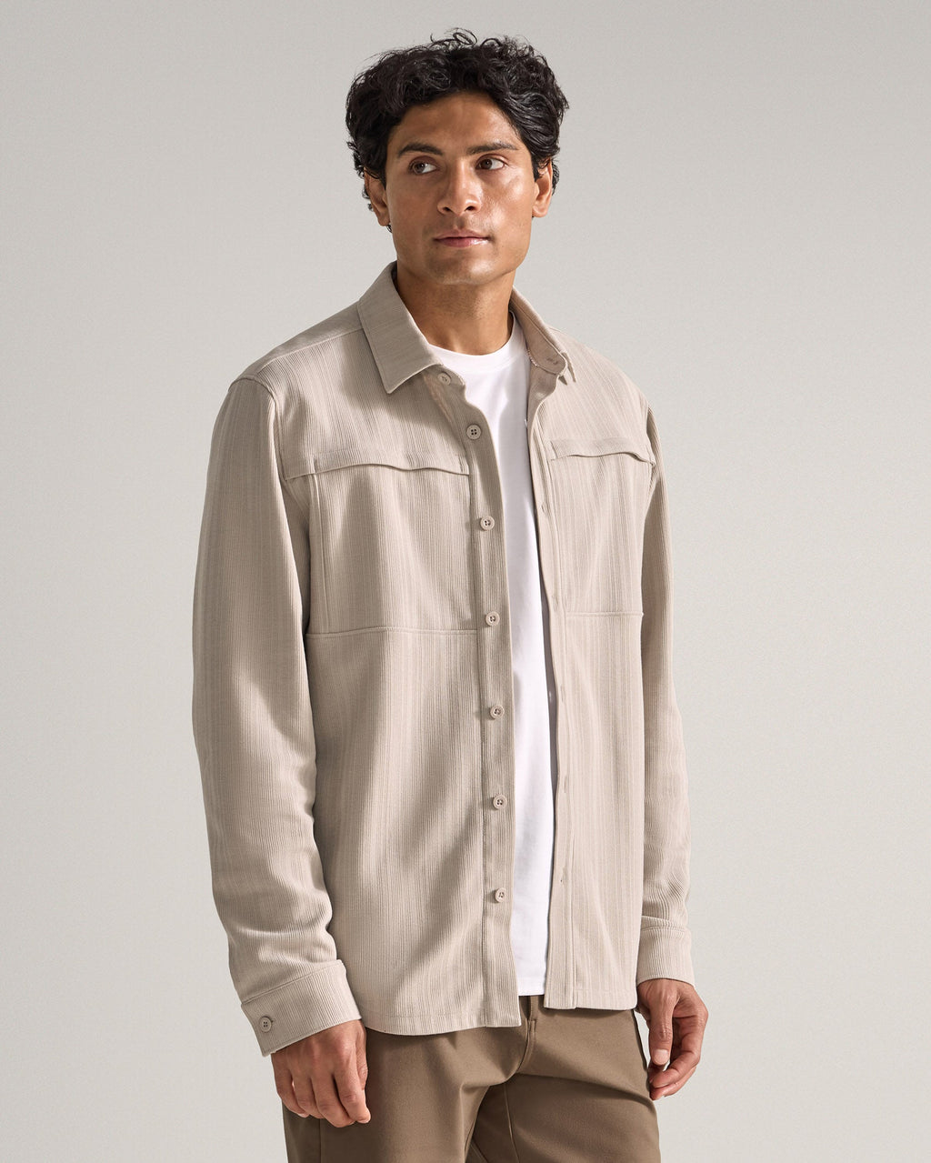 Framework Textured Knit Overshirt