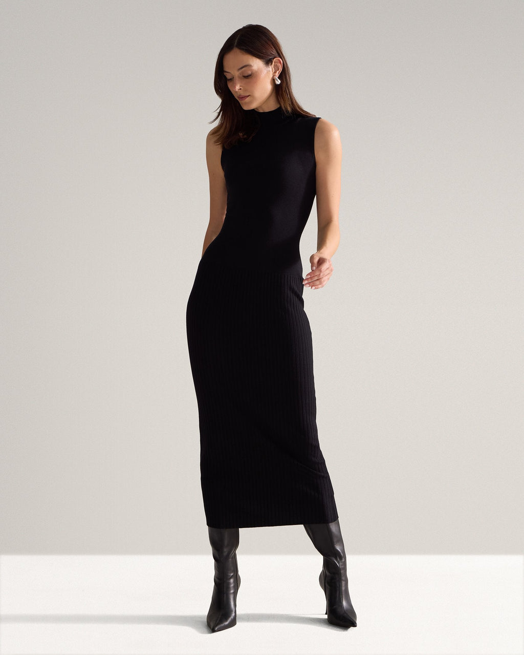 Holiday Knit Mockneck Tank Dress