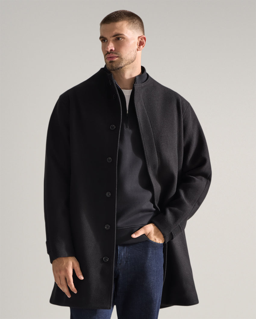 Coastal Stand Collar Overcoat