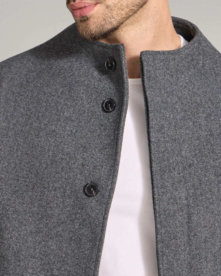 Coastal Stand Collar Overcoat
