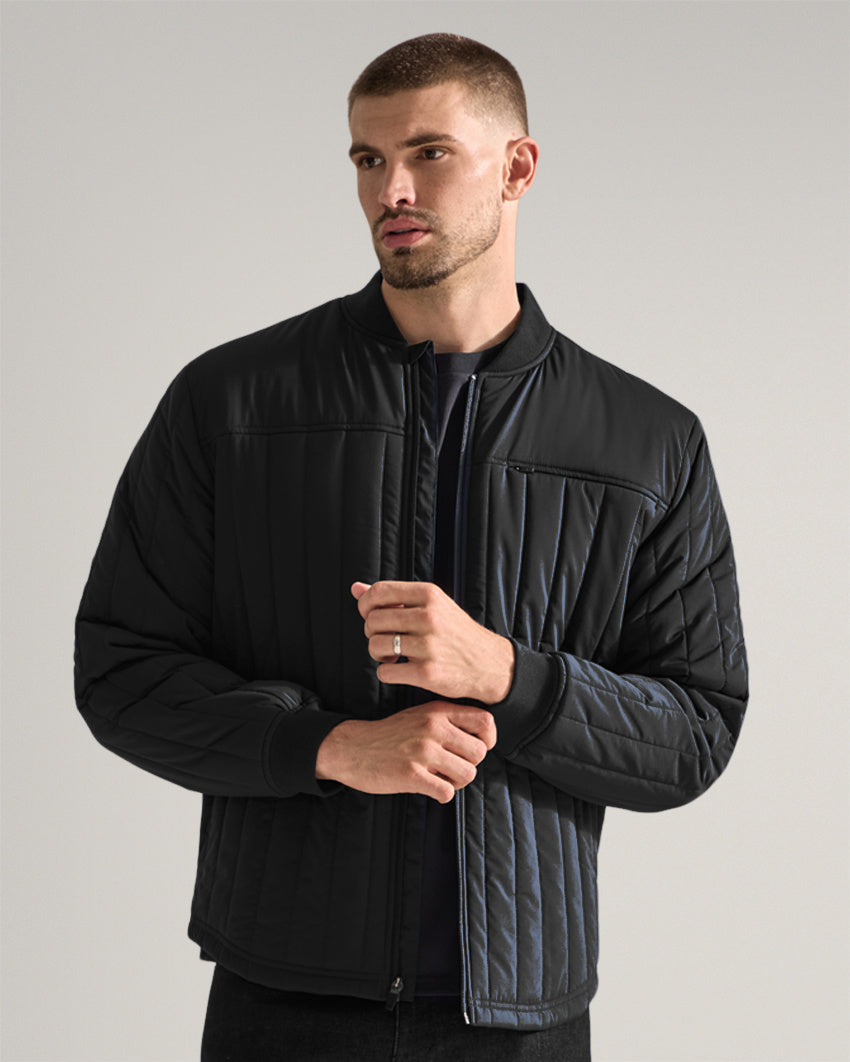 Lightweight Quilted Drop-Cut Jacket