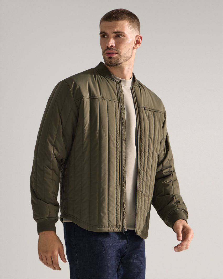 Lightweight Quilted Drop-Cut Jacket