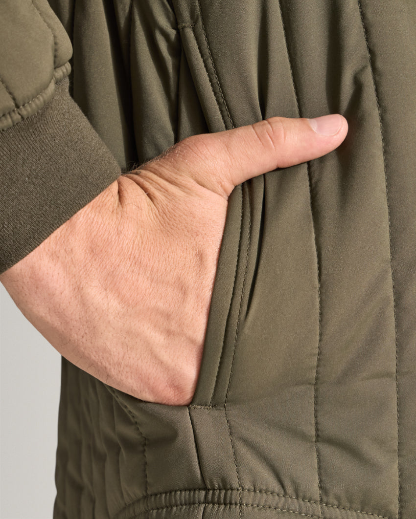 Lightweight Quilted Drop-Cut Jacket