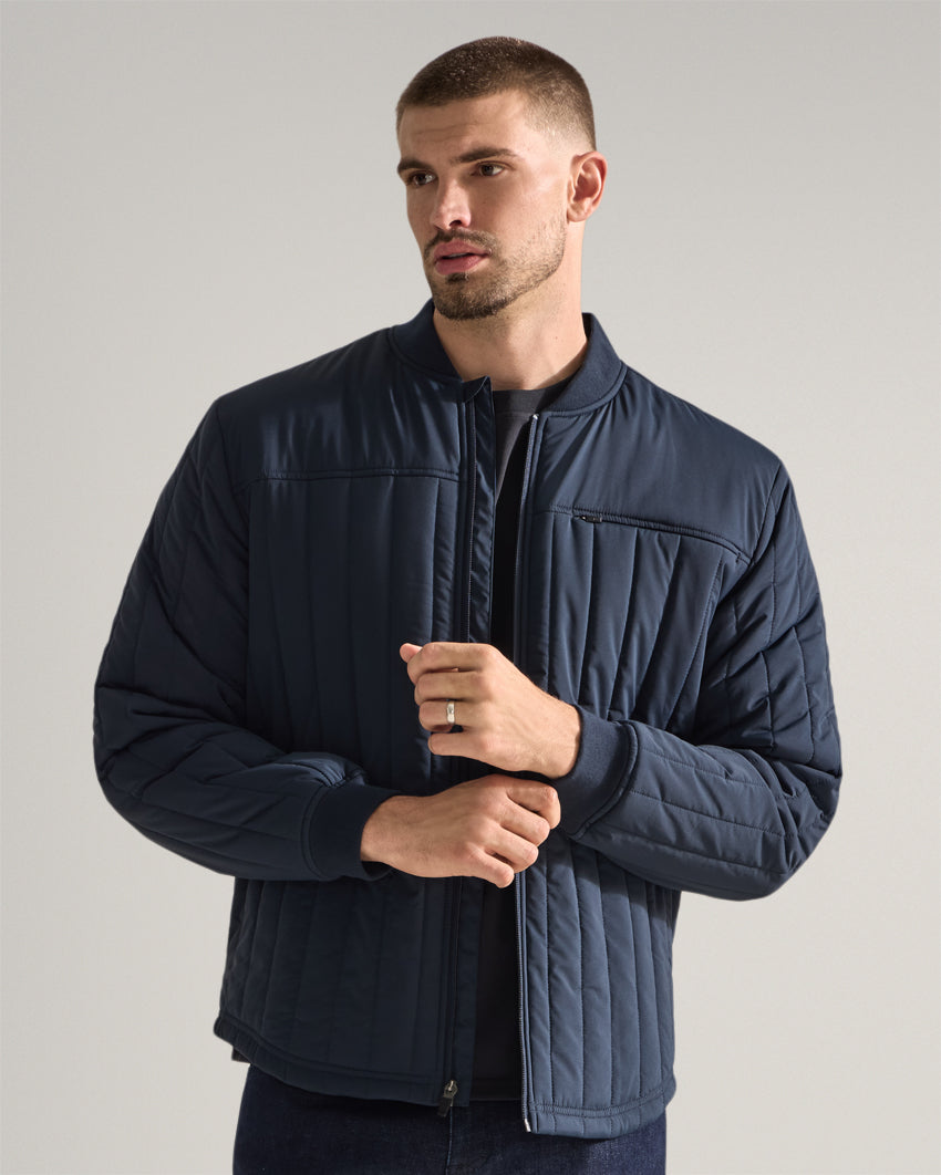 Lightweight Quilted Drop-Cut Jacket