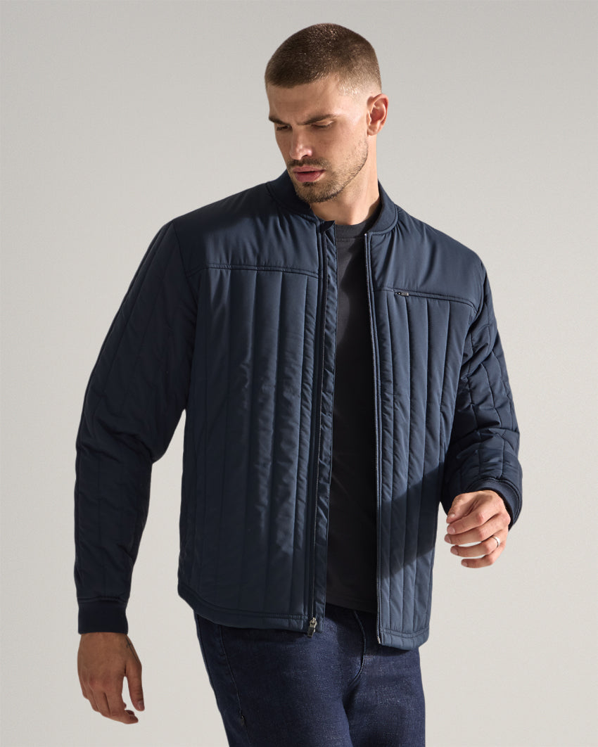 Lightweight Quilted Drop-Cut Jacket