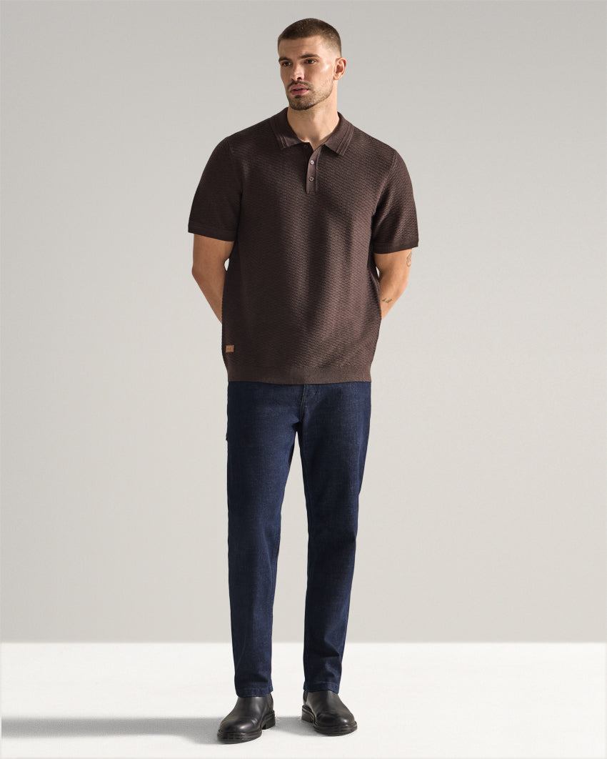 Geo Knit Polo