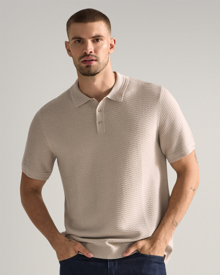 Geo Knit Polo