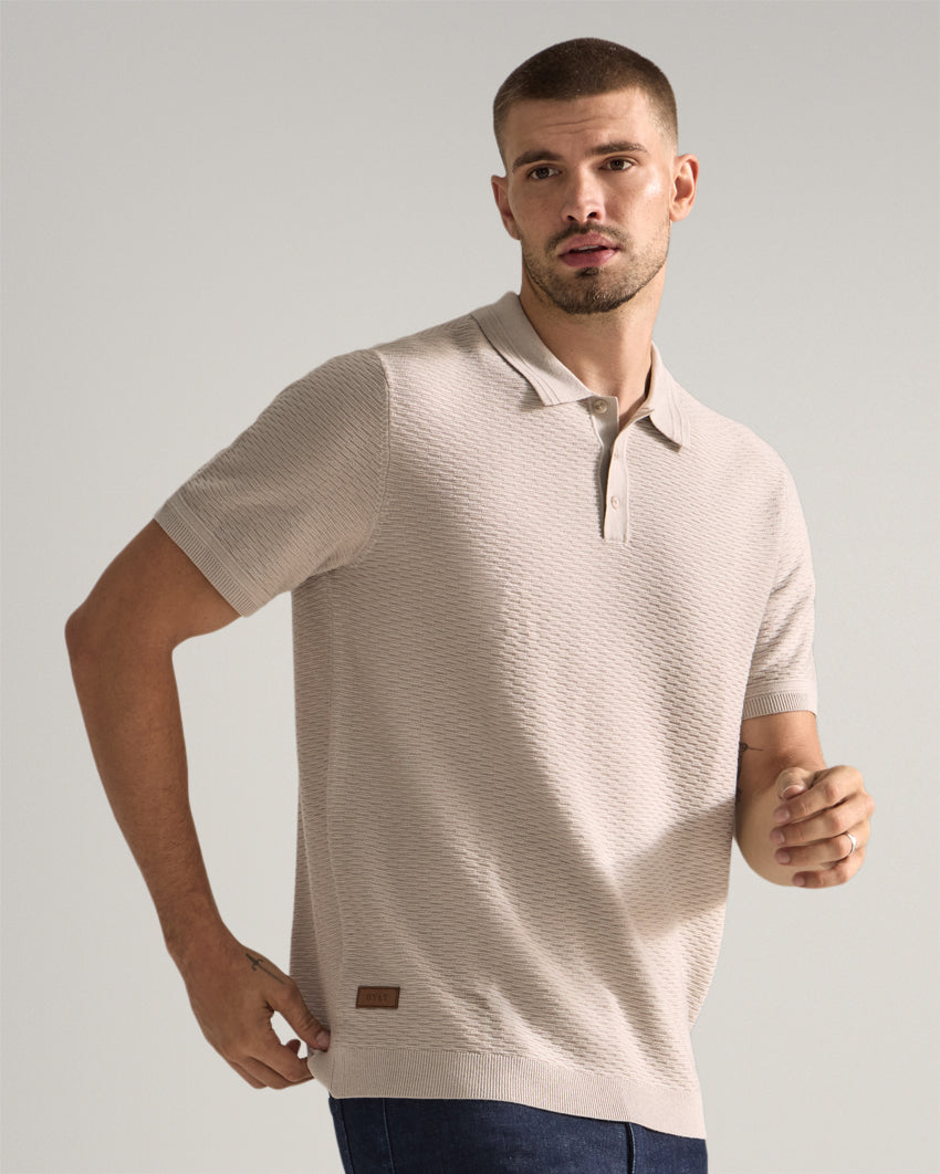 Geo Knit Polo