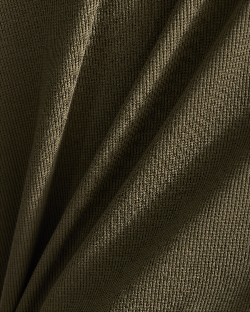 Thermal Hooded Drop-Cut Long Sleeve